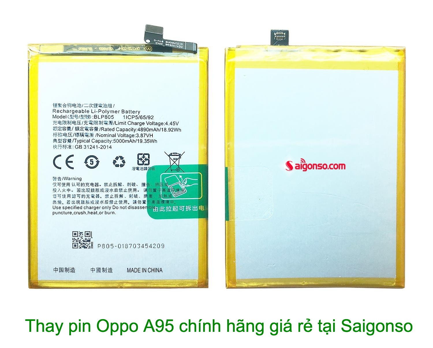 pin oppo a95