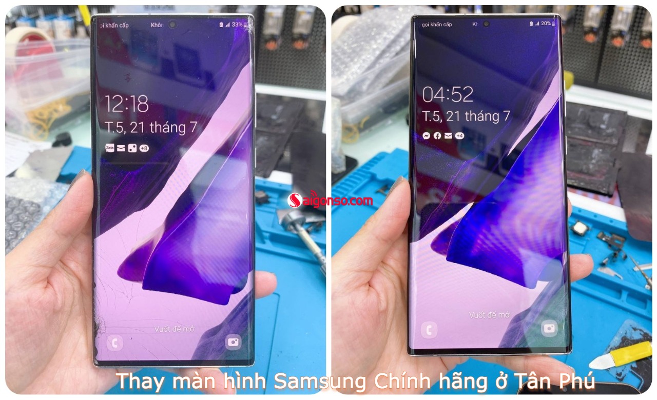 thay màn hình Samsung ở tân phú