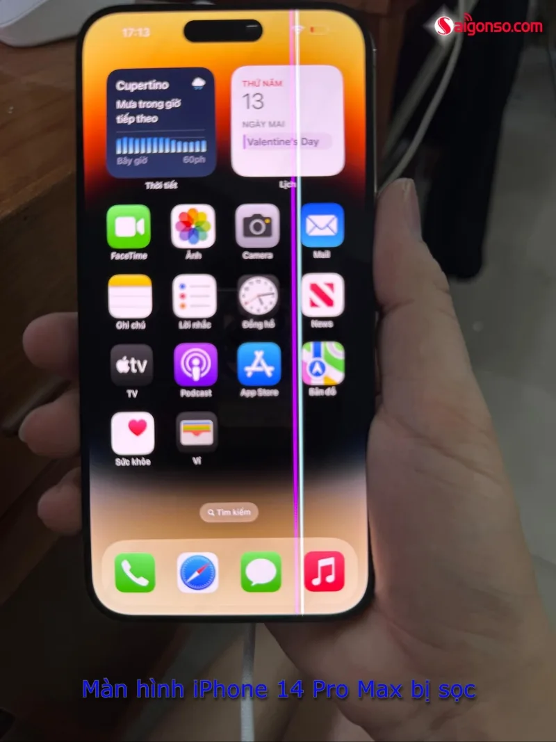 Màn hình iPhone 14 Prro Max bị sọc
