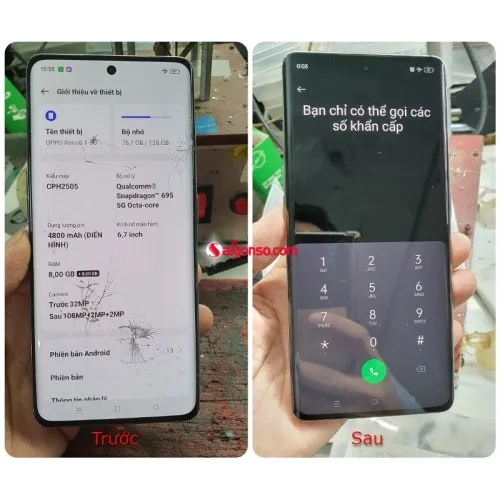 Thay mặt kính Oppo Reno8 T 5G
