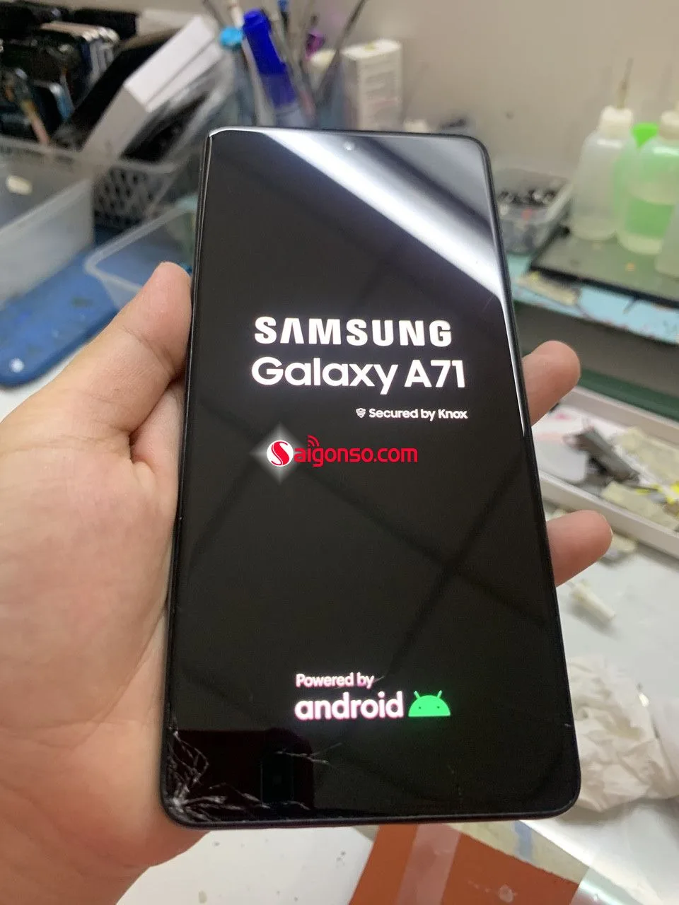 Ép kính samsung A71