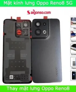 Thay mặt kính sau lưng Oppo Reno8