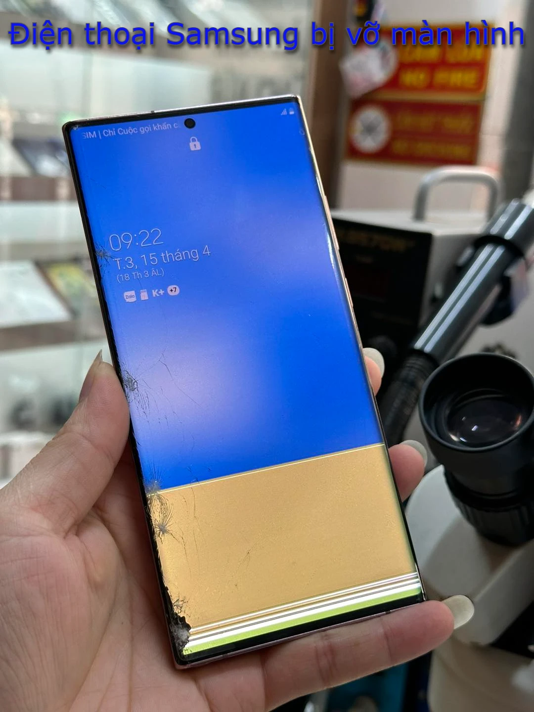 Sửa màn hình Samsung bị bể bao nhiêu tiền