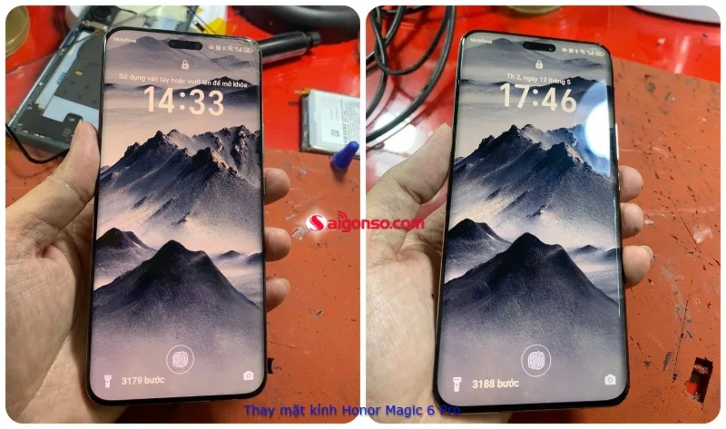 Thay mặt kính Honor Magic 6 Pro