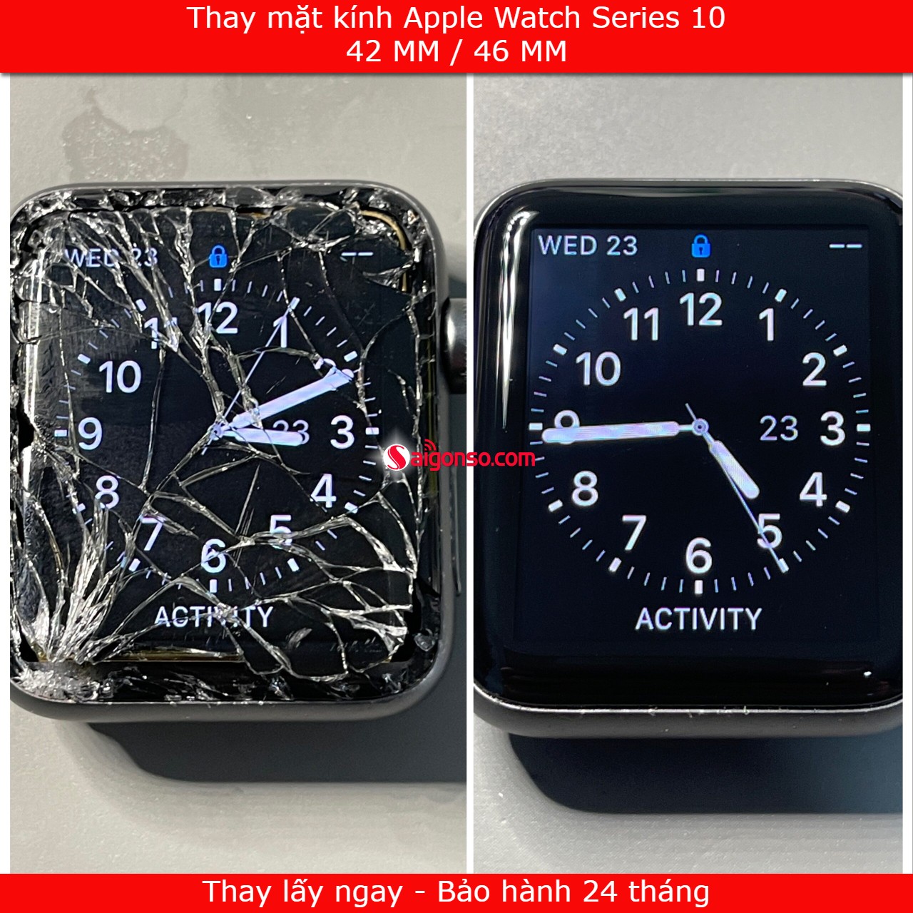 Thay mặt kính Apple Watch Series 10
