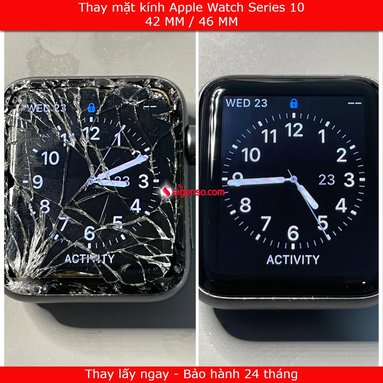 Thay mặt kính Apple Watch Series 10