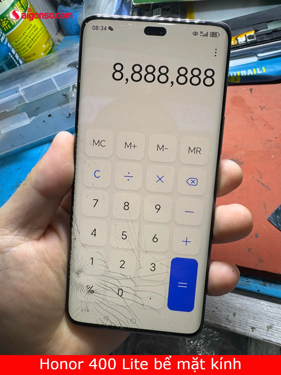 Honor 400 Lite bể mặt kính