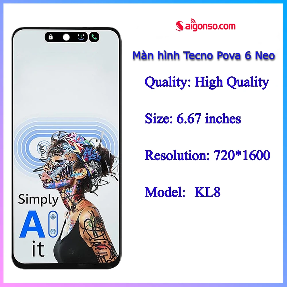 màn hình Tecno Pova 6 Neo