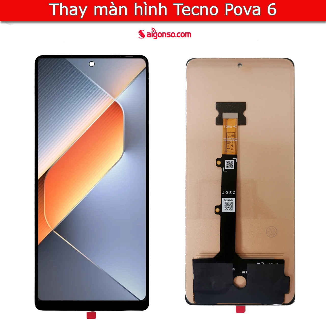 Thay màn hình Tecno Pova 6