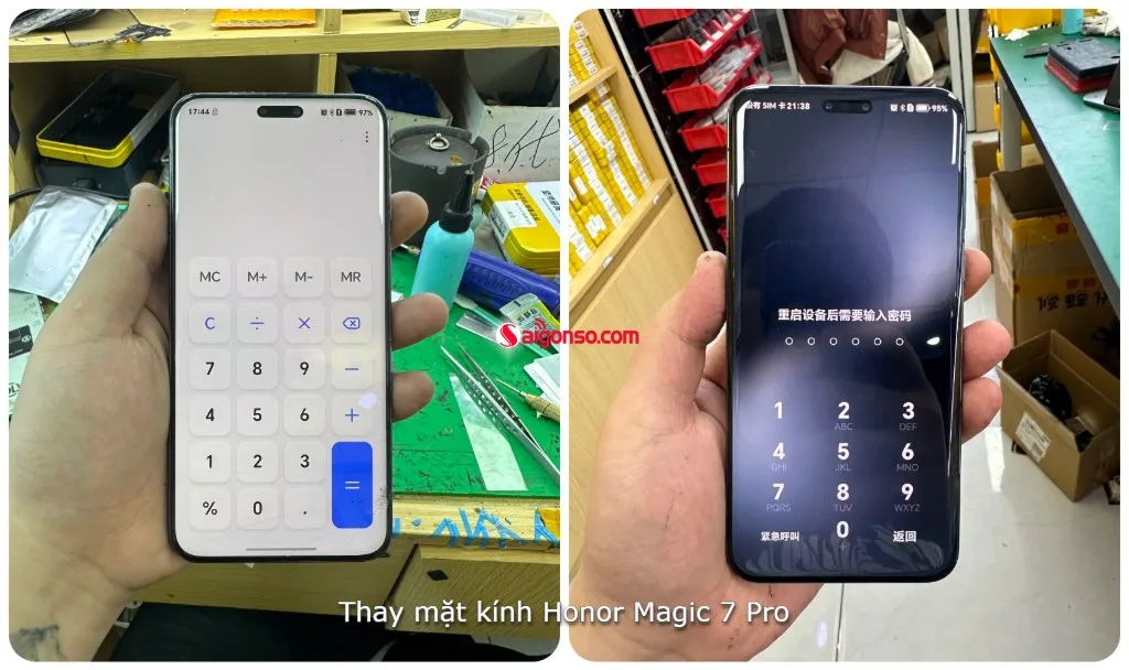 Thay mặt kính Honor Magic 7 Pro