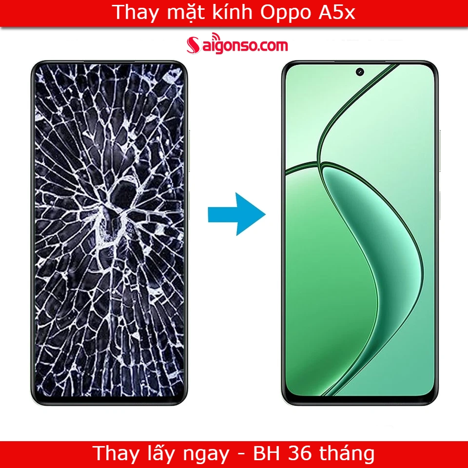 Thay mặt kính Oppo A5x