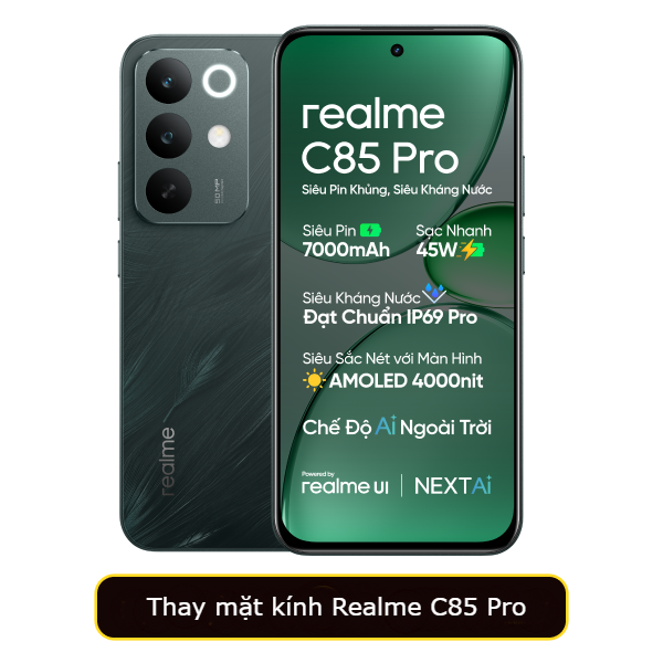 Thay mặt kính Realme C85 Pro