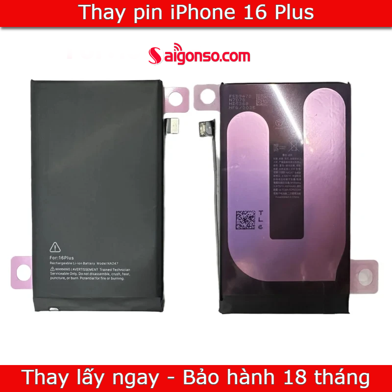 Thay pin iPhone 16 Plus