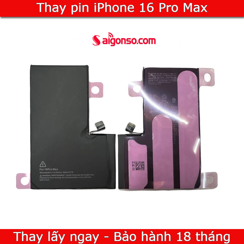 Thay pin iPhone 16 Pro Max